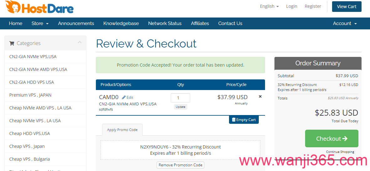 HostDare:.83年/美国CN2GIA优化/1核/0.7G/250G@30M宽带-2025中秋活动 HostDare:.83年/美国CN2GIA优化/1核/0.7G/250G@30M宽带-2025中秋活动