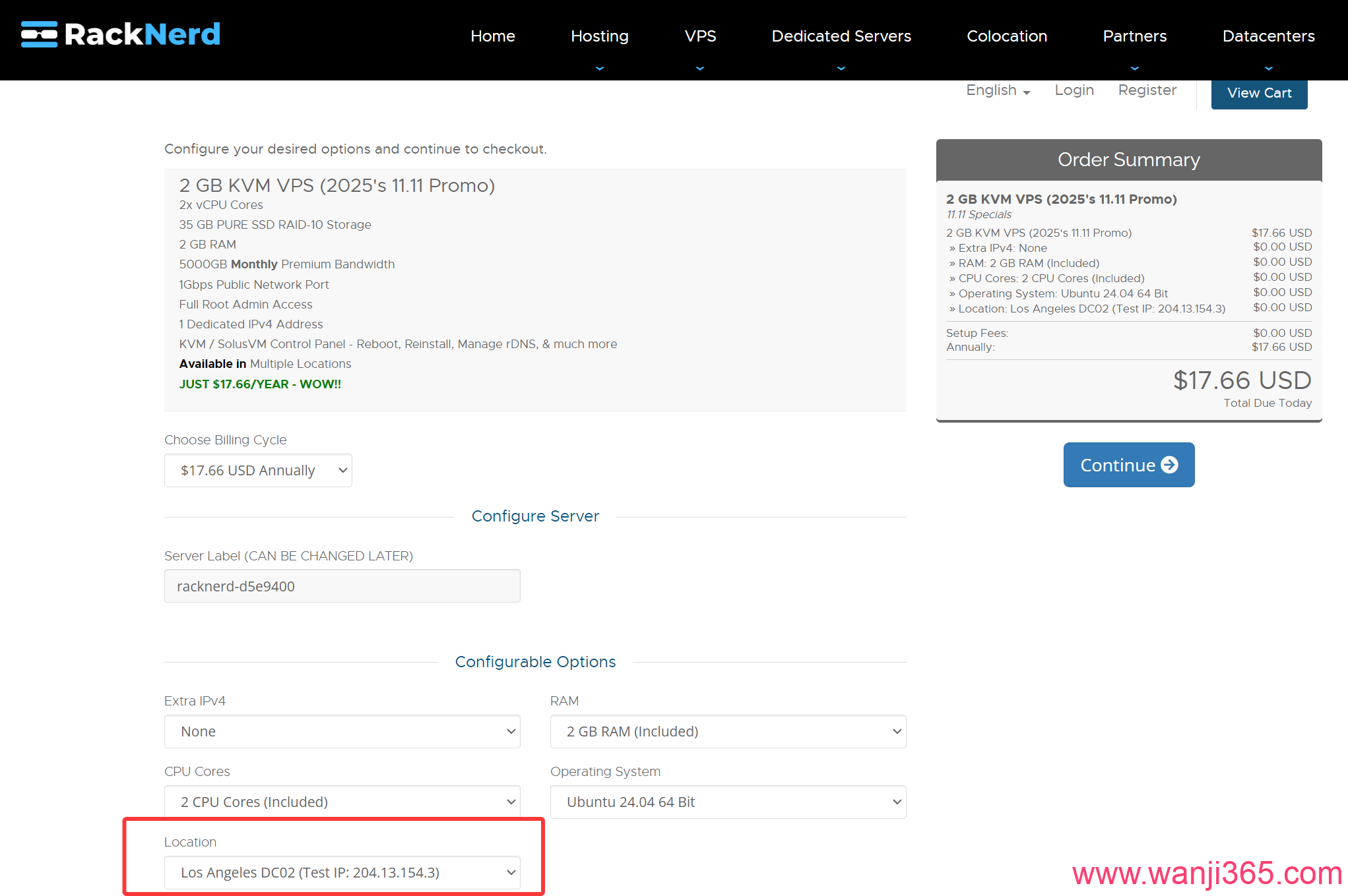 RackNerd:.66/年/美国线路/2核/2G/5T@1G宽带-洛杉矶DC02机房 RackNerd:.66/年/美国线路/2核/2G/5T@1G宽带-洛杉矶DC02机房
