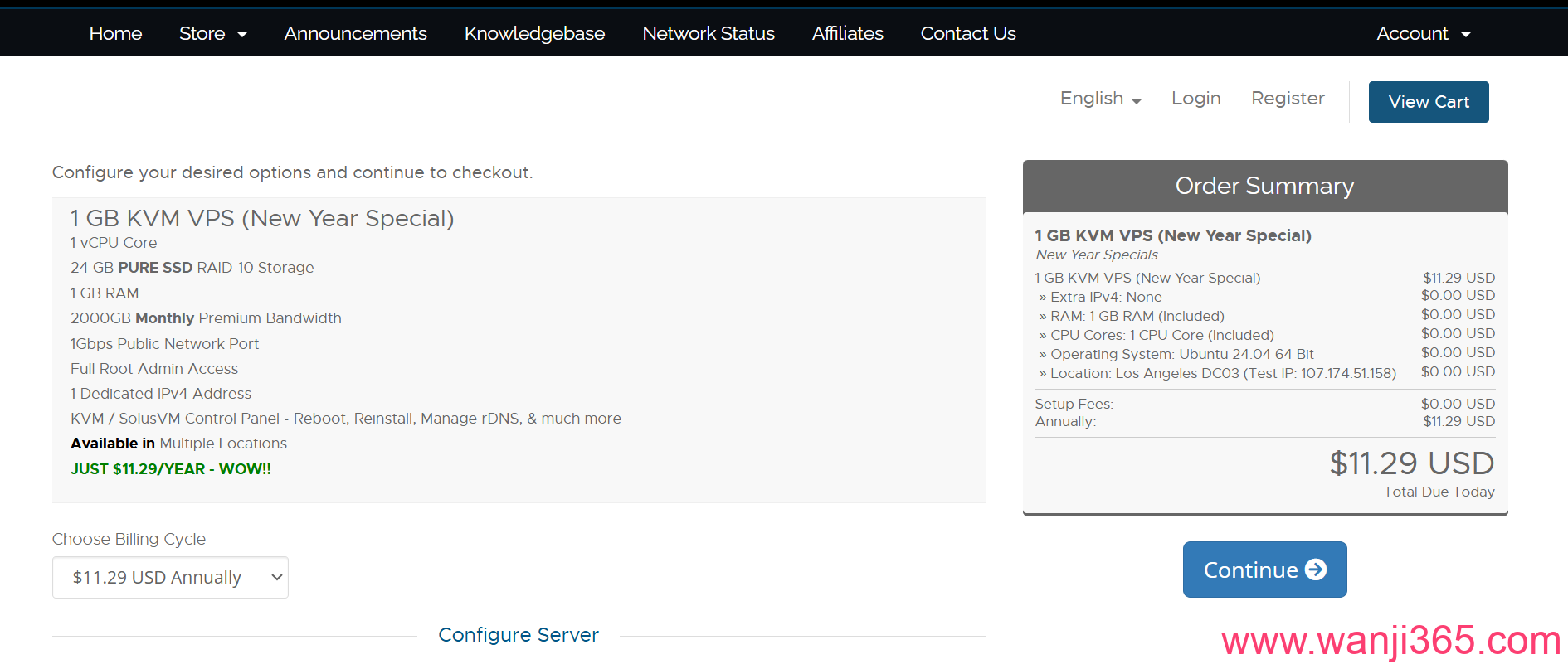 RackNerd:.29/年/美国线路/1核/1G/2T@1G宽带-2026新年活动 RackNerd:.29/年/美国线路/1核/1G/2T@1G宽带-2026新年活动